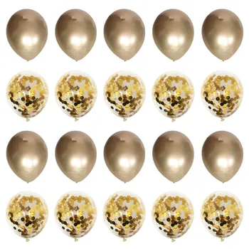 20 бр 12 инча метални златни латекс конфети, балони, за деца, възрастни, рожден ден, сватба бижута детски душ годишнина здоро