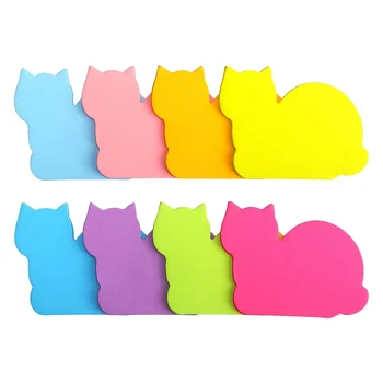 240 листа стикери във формата на котка 8 цвята Ярки цветни бележник 30 листа / бележник