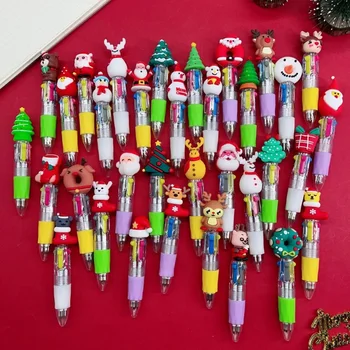 4шт Нова мультяшная Коледна мини-четири химикалка писалка за студентски дневник, дръжка за подпис в дневника