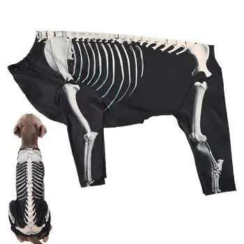 Cosplay-костюм на скелет за домашни любимци, Костюми за кучета, Дрехи за домашни любимци, Дрехи за скелета за домашни любимци, гащеризон за домашни любимци, костюм за Хелоуин