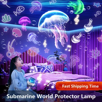 Led нощна светлина с въртяща проектор Galaxy, междузвездни русалка, проекторная лампа за декориране на спалня, домашни декоративни подаръци за деца