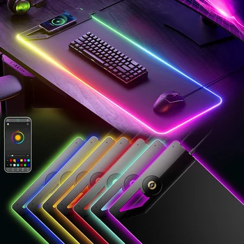 RGB Геймърска Подложка за мишка от 15 Вата Безжичен кабел за зареждане Подложка за мишка Големи светещи подложка за мишка САМ Gamer Обичай Подложка за мишка home keyboard pad