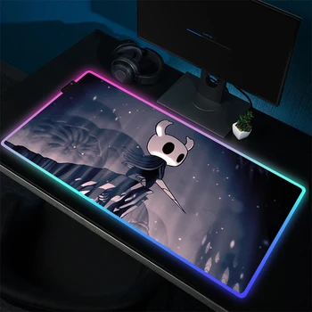 RGB Голяма Игри Подложка За Мишка Hollow Knight Нескользящий Подложка За Мишка LED Определя Край Подложка За Мишка Аниме Гума на Килима HD Принт Клавиатура Подложки