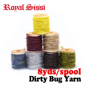 Royal Sissi 7spools комплект за връзване на мухи на Конци, Dirty Bug с петна дублирующей конци Ручейник и камнеломка нимфа скъд бръмбар материали за връзване на тялото