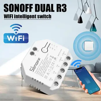 SONOFF DUAL R3 2 Gang Dual САМ MINI Smart Switch Релеен Модул за Отчитане на Капацитет за Управление на Умен Дом Чрез eWeLink Алекса Google Home
