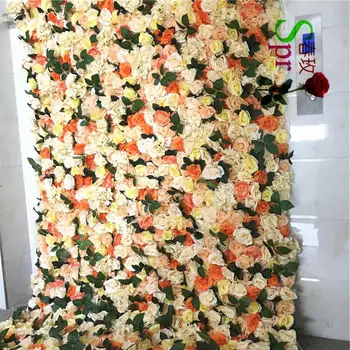 SPR decotaion висящи изкуствени цветя на стената могат да се разпаднат плат основата на фона на сватбеното тържество цветен стена сватбен декор