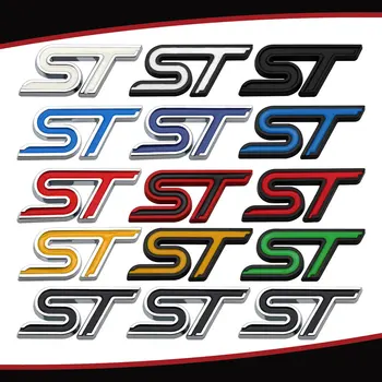 ST Лого За Полагане на 3D Метален Стикер За Автомобил Колата Опашката на Колата Емблема Решетка Икона За Ford Fiesta Focus 1 2 3 4 Kuga, Mondeo MK2 MK3 MK4 MK5