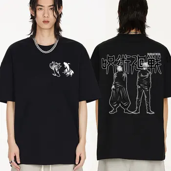 Гореща Аниме Тениска с принтом джиу-джицу Кайсен Фушигуро Тодзи за Мъже и Жени, Модни Памучни тениски Оверсайз Harajuku Manga, Тениски