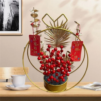 Декор на стая Декор Масата за Хранене на Изкуствени Цветя В Кошница Китайското Коледна Украса Украшение цвете