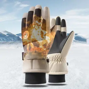 Зимните водоустойчив мъжки ръкавици, Ветрозащитная спортен риболов, управление на мотоциклет със сензорен екран, ски нескользящие топли колоездене, дамски ръкавици