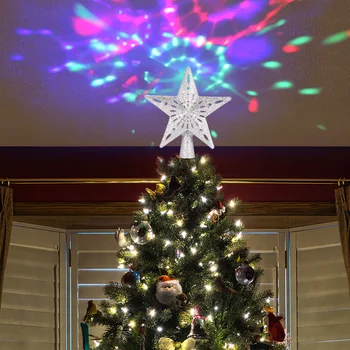 Коледно дърво, регулируемо led венец във формата на звезда, Приказни светлини, завеса, Led Коледно Коледно сватбена украса, парти, Празник в градината