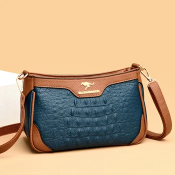 Луксозна дизайнерска чанта, дамски брандираната чанта през рамо 2023, модни дамски чанта от крокодилска кожа с високо качество