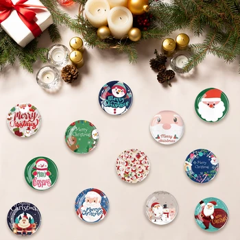 Магнити за хладилник на Дядо Коледа, Пеперуда, Русалка, Кръгъл Стикер на борда, Забавни Коледни декорации 2023, Подаръци за деца