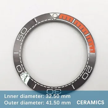 Модификация часа Aaccessory Поставяне на керамични безеля с диаметър 41 мм е подходящ за корпуса на часовници Omega Seahorse Външния пръстен Външно