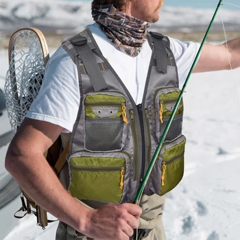 Мъжка жилетка за риболов, быстросохнущий жилетка на открито, мрежести якета, жилетки, фотография, туризъм.