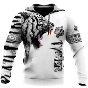 Новата есенно-зимна hoody с качулка за момчета и момичета, спортни дрехи с 3D-принтом тигър/Лъв /Мечка и други животни, детска hoody унисекс