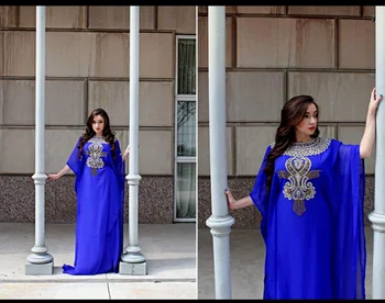 Нови Марокански caftans от Дубай, рокля Farasha Абая, много модно дълга рокля, жената е изискана рокля с дълъг ръкав 56 см