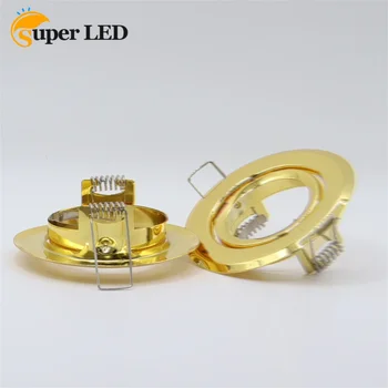 Регулируема Желязна метална GU10 MR16 Златен led хирургична лампа с вырезанной 62 мм рамка за определяне на