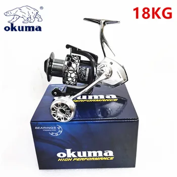 Риболовна макара Okuma 18 кг С максимална устойчивост 14 + 1BB, Антиспининговое колелото, макара за морски риболов с 1000-7000