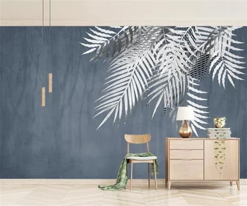 Самозалепващи се тапети papel de parede New Nordic Forest, Бананови листа, цветя и птици, Декоративна живопис спални, всекидневна