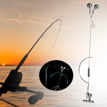 Сигнализатор поклевки риболовен колокольчика сигнализатор въдици Регулируема с две сигнализаторами аксесоари за морски риболов