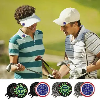 Скоба за шапка за голф етикет за топка за голф Магнитна адсорбция Маркер за голф Подвижни метални скоби за голф Подаръци, Аксесоари за голф