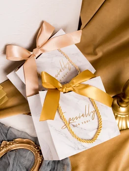 Специално за вас Мраморна чанта за сватбени подаръци, кутии с шоколадови бонбони, хартиени кутии за детската душа, опаковка от шоколад, безплатна доставка