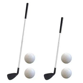 Стика за раздробяване на голф, преносим плъзгаща се метална пръчка за голф с 2 топки за