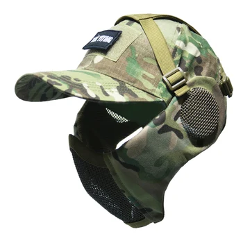 Тактическа метална маска за лицето и ушите, външна защитна дишаща маска на половината от лицето