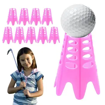 Тениска-нокът за голф 10шт Мини-цветна риза за голф, за сифони, отскакивающие найлонови тениски за задържане на топки чанта glof За голф игрища, дворове, паркове