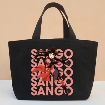 Холщовая чанта през рамо с шарени аниме Инуяша, дамски забавен еко-чанта за пазаруване в стил харадзюку голям капацитет