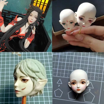 Човешкото Лице на 3D Кукла Епоксидна Смола Мухъл Ароматерапия Мазилка Силиконова Форма на DIY Занаяти Украса на Инструменти За Леене